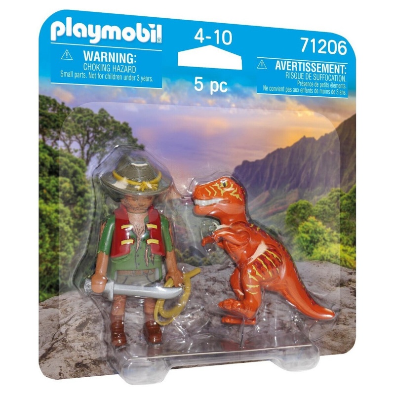 Playmobil Playmobil Duopack Εξερευνητης Και T-Rex (71206)