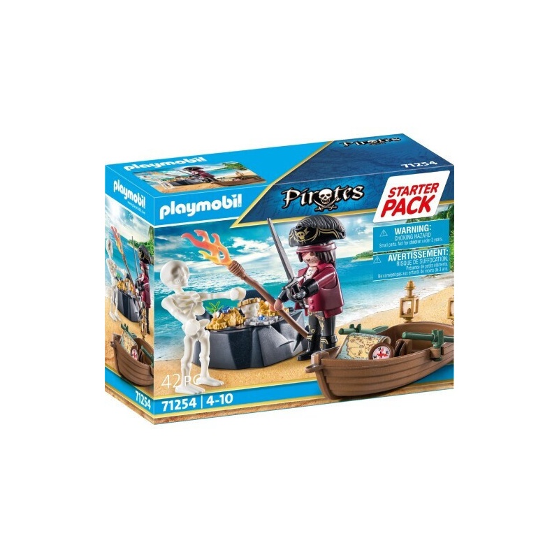 Playmobil Starter Pack Πειρατής Με Βαρκούλα Και Θησαυρό ( 71254 )