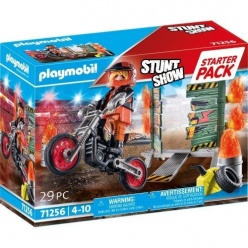 Playmobil Starter Pack Stunt Show Ακροβατικά Με Μηχανή Motocross ( 71256 )