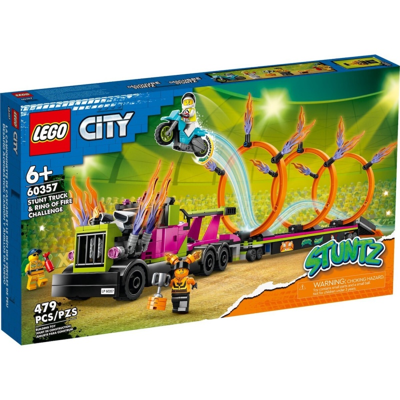 Lego City Stunt Truck & Ring Of Fire Challenge ( 60357 )