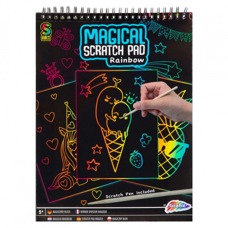 Magical Scratch Pad A4 20 Sheets + Pen 2 Σχέδια - 1 τμχ (220009)
