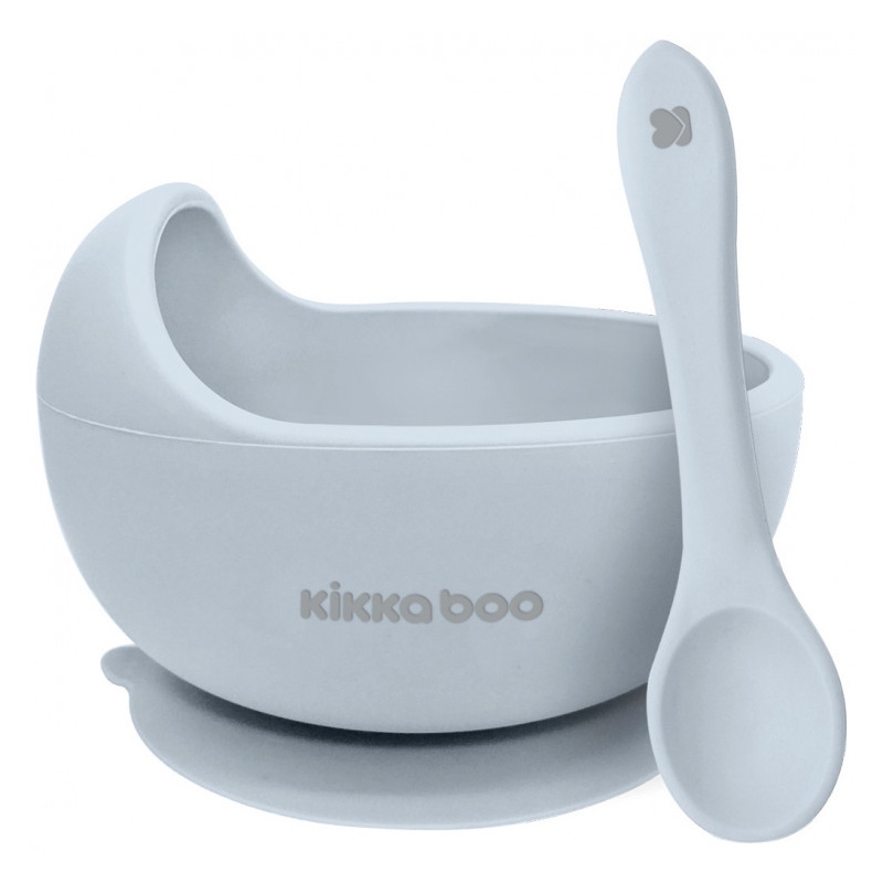 Kikka Boo Yummy Παιδικό Σετ Μπολ Σιλικόνης με κουτάλι 250ml Blue (31302040116) φωτογραφία