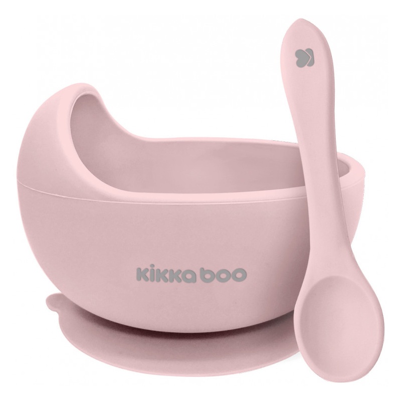 Kikka Boo Kikka Boo Μπολ με Βεντούζα & Κουτάλι 250ml Yummy Pink (31302040114)
