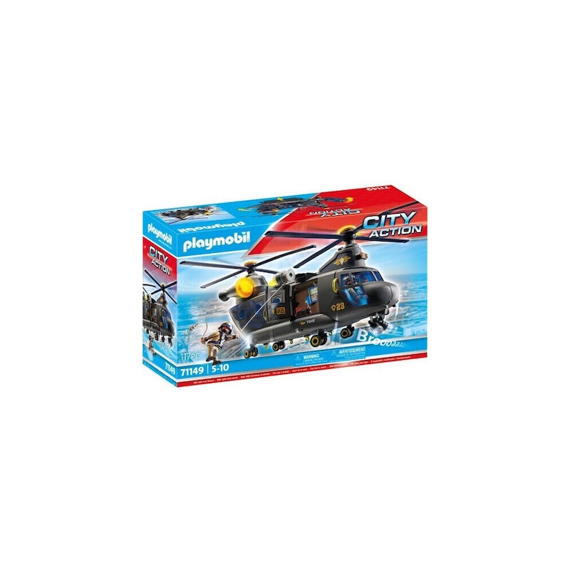 Playmobil Ελικοπτερο Ειδικων Δυναμεων Με Δυο Ελικες (71149)