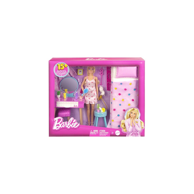 Barbie Υπνοδωματιο Με Κουκλα (HPT55)