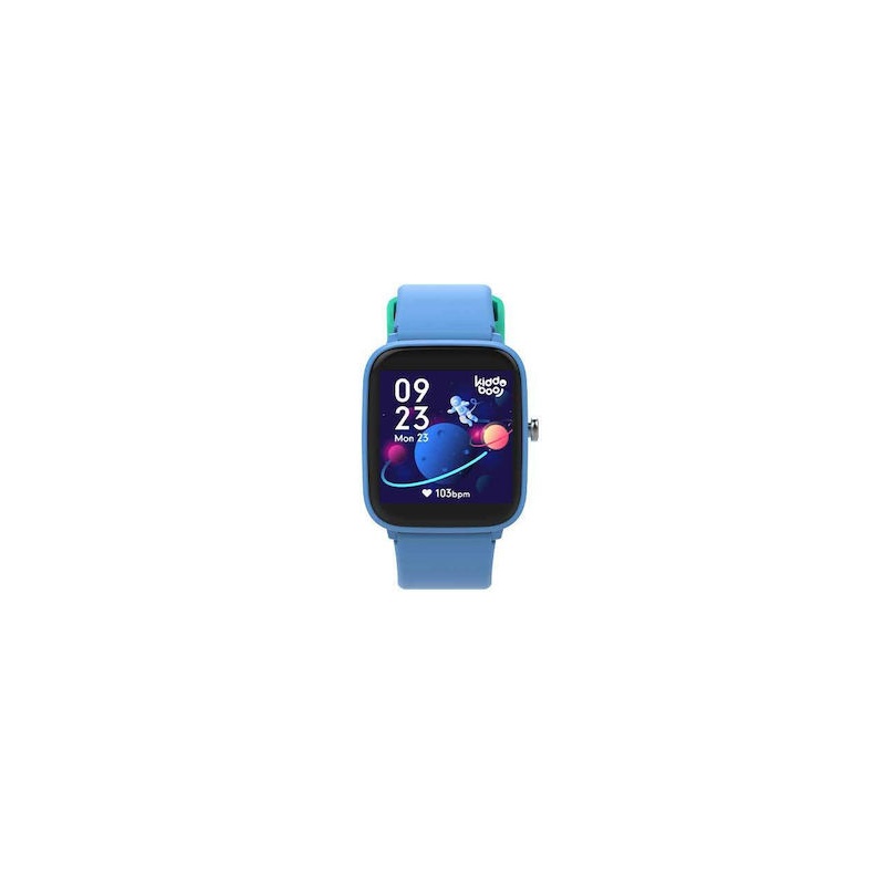 Kiddoboo Kiddoboo Παιδικό Smartwatch με Λουράκι από Καουτσούκ/Πλαστικό Γαλάζιο (KBDW019-BLU)