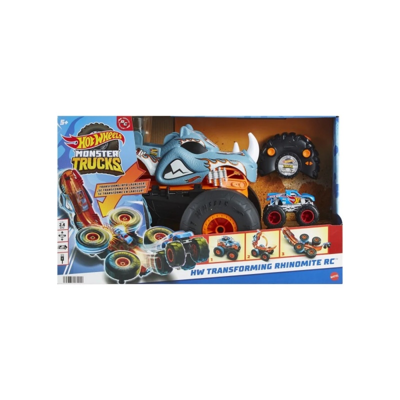 Mattel Hot Wheels R/C Monster Trucks Rhinomite 2 Σε 1 (HPK27)