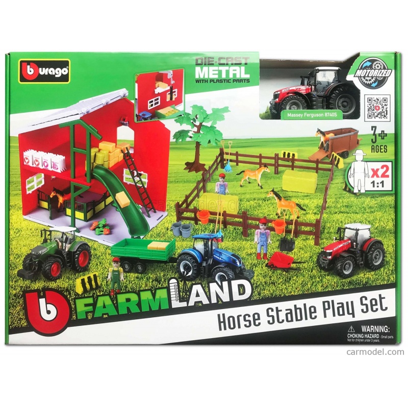 Bburago Bburago Farmland Horse Stable With 1 Tractor (18/31682)