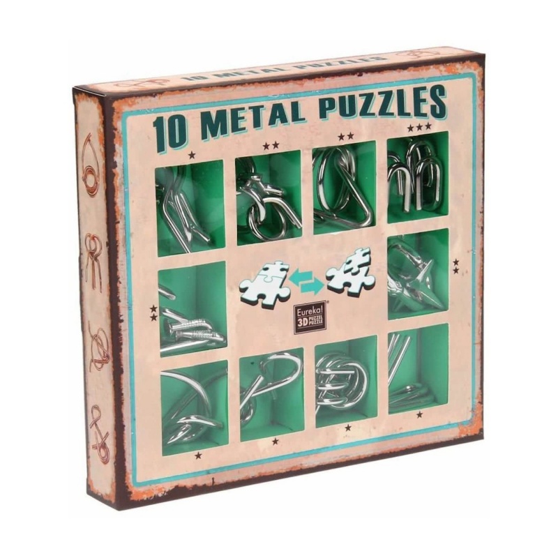 Eureka 10 Metal Puzzles - Green Set (10-G)