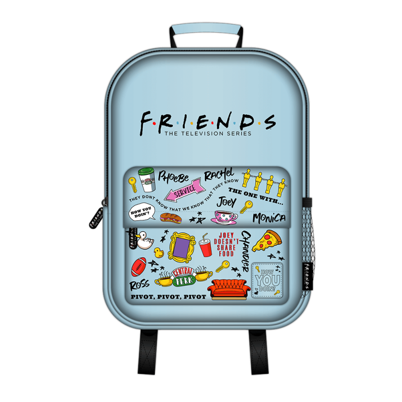 Blue Sky Studios Friends Patch Backpack - Blue Icons (FS710424)