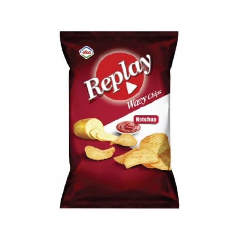 Replay Replay Κυματιστά Πατατάκια Chips Ketchup 90gr (74-0215)