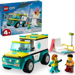 Lego City Ασθενοφόρο Και Σνόουμπορντερ (60403)