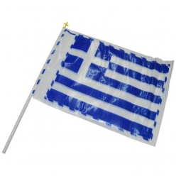 Ελληνικη Σημαια Με Πλαστικό Κονταράκι 25Χ40 εκ  (00126)
