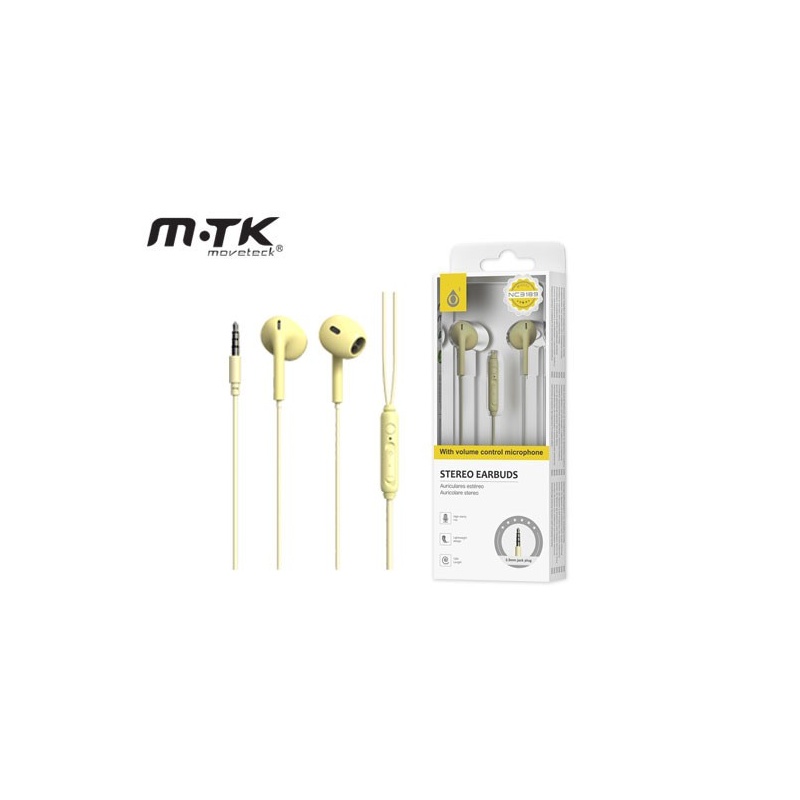 OEM Mtk Ακουστικα Με Μικροφωνο 1.2M Stereo Κιτρινα (463.716406)