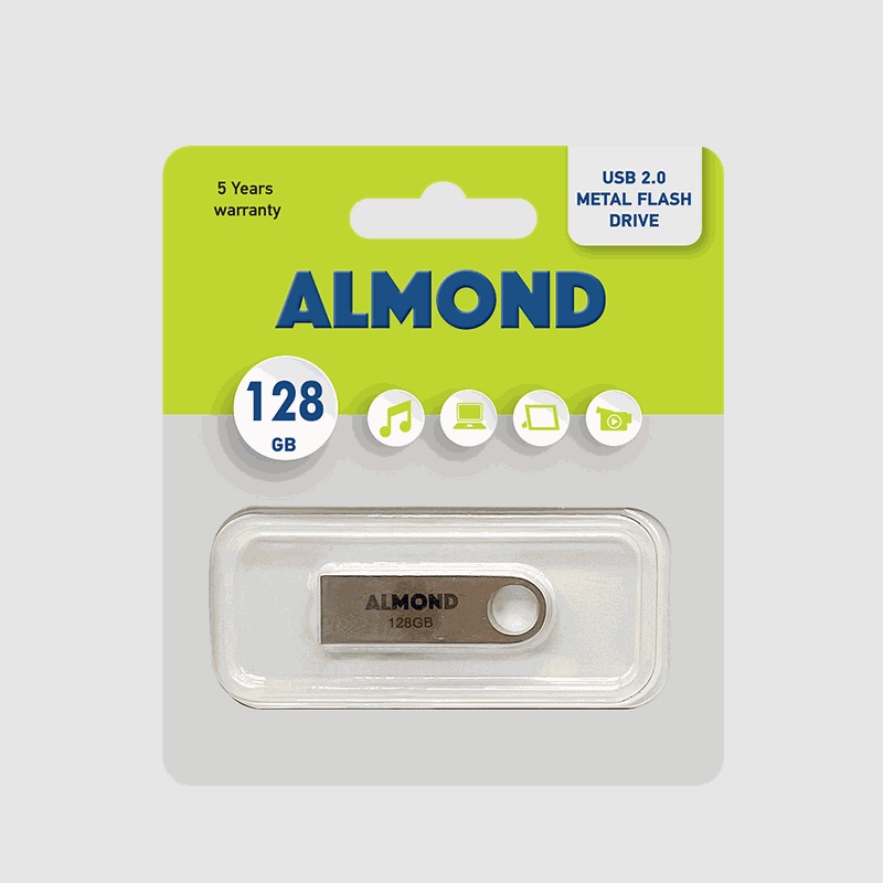 OEM Almond Flash Drive Usb 2.0 64Gb Μεταλλικο Μινι (43.USB64S)