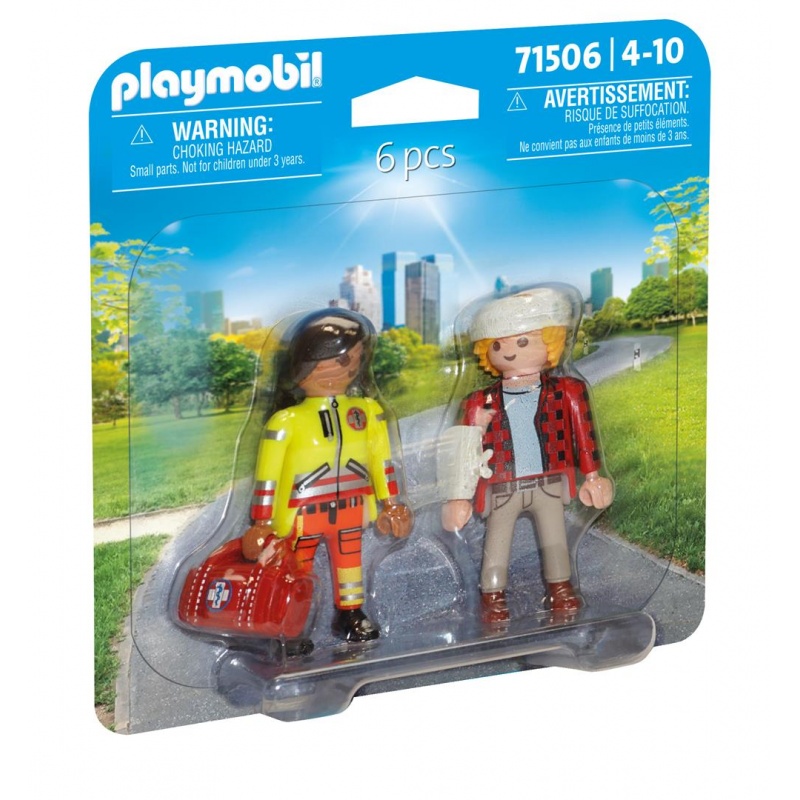 Playmobil Playmobil Duopack Διασωστης Και Τραυματιας (71506)