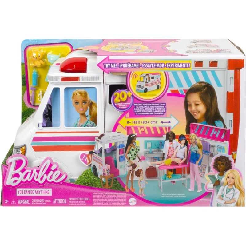 Barbie Κινητο Ιατρειο - Ασθενοφορο (HKT79)