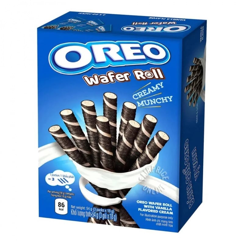 Oreo Oreo Wafer Roll Vanilla 54gr (26-0121)