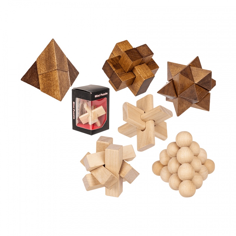 OEM Natural Wooden Puzzle 8x5 Cm 6 Σχέδια - 1 τμχ (76/5897)