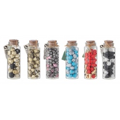 Beads In Glass Bottle 20gr 6 Σχέδια - 1 τμχ (CR1404/GE)