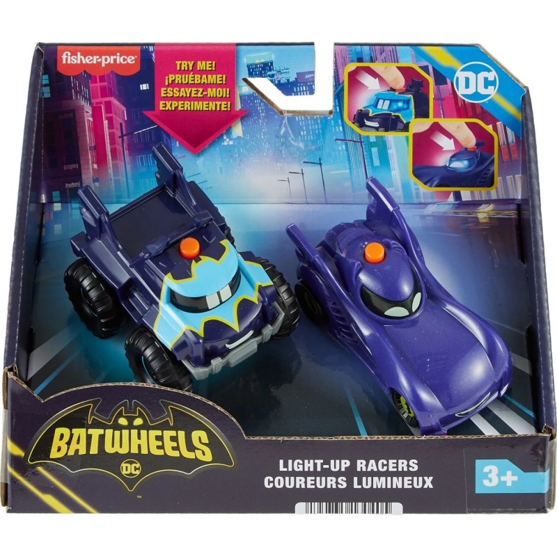 DC Batwheels Bam The Batmobile And Buff Με Φώτα (HML25)