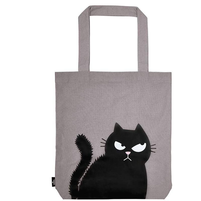 Τσάντα Υφασμάτινη Ώμου Γάτος Γκρι (M27497)
