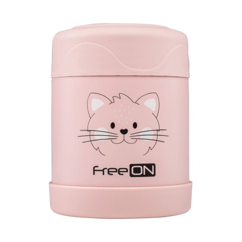 FreeOn FreeOn Ανοξείδωτος Θερμός Βάζο Φαγητού 350ml Kitty Pink (380722)