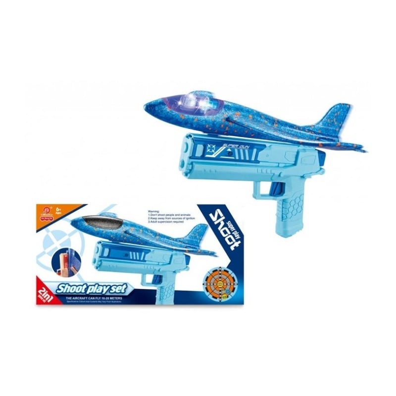 Zita toys Όπλο Που Εκτοξεύει Αεροπλάνο 2 Σε 1- Με Φως (005.819-11B)