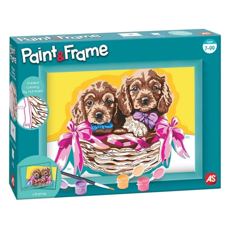 As Company Paint & Frame Ζωγραφίζω Με Αριθμούς Αdorable Puppies (1038-41019)