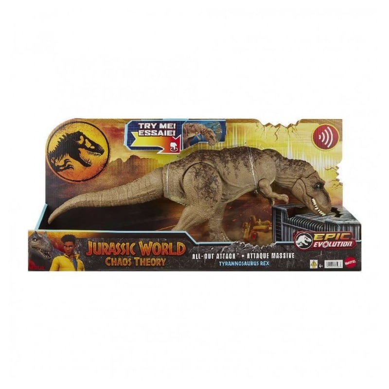 Mattel Jurassic World Chaos Theory Τυρανόσαυρος Ρέξ που Αφηνίαζει & Επιτίθεται (HXF53)