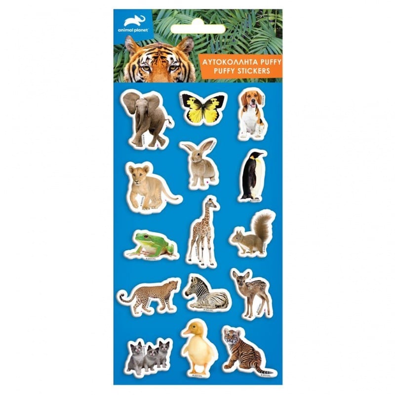 Διακάκης Α.Ε. Αυτοκόλλητα Puffy 10X22Εκ Animal Planet (000571005)