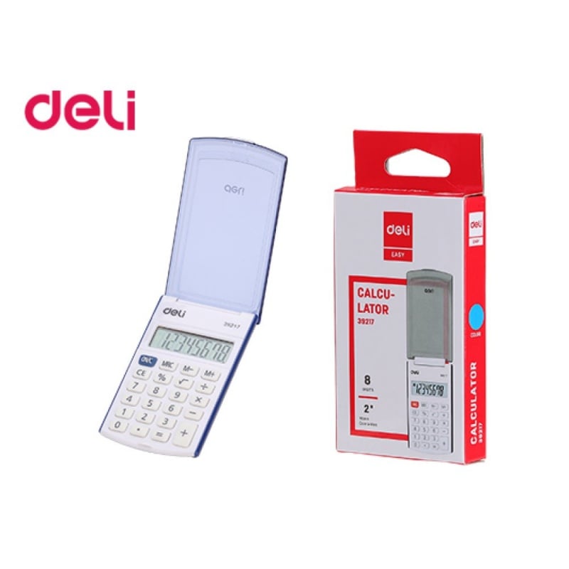 Deli Deli Αριθμομηχανή Με Καπάκι Easy-Protect Μπλε (231.39217L)