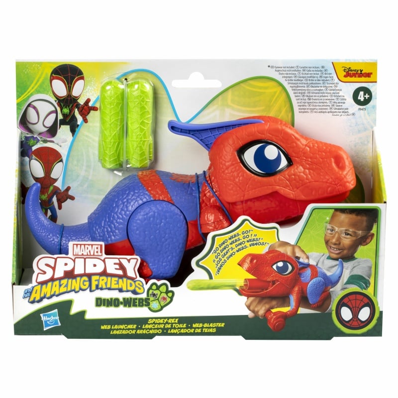 Hasbro Marvel Spidey and His Amazing Friends Dino-Webs NERF Spidey-Rex Web Launcher (F9475)