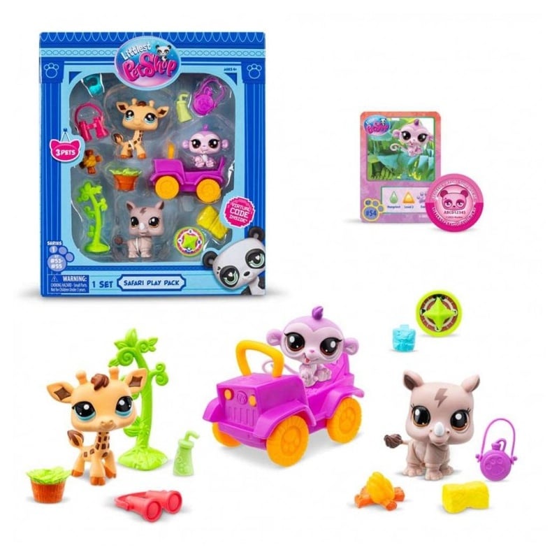 Littlest Pet Shop Littlest Pet Shop 3 Φιγούρες Σαφάρι Play Pack (BF000524)