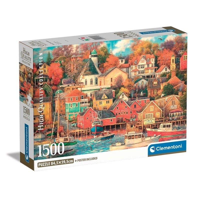 Clementoni Παζλ 1500Τεμ High Quality Λιμάνι Παλιάς Καλής Εποχής (1220-31713)