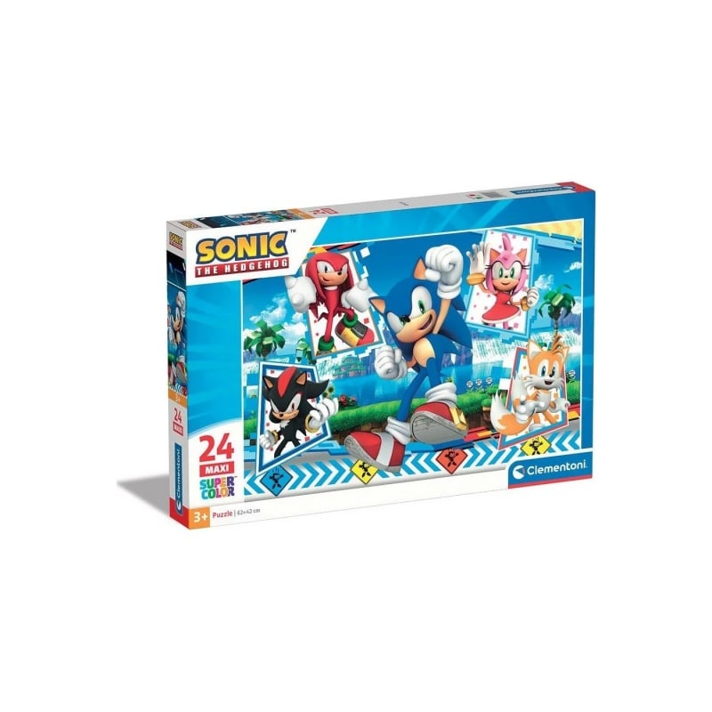 Clementoni Παζλ 24Τεμ Maxi Super Color Sonic (1200-28526)
