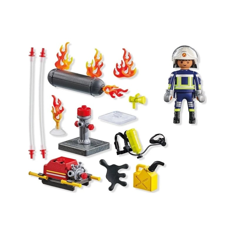 Playmobil Action Heroes Πυροσβέστης Με Αντλία Νερού (71826) φωτογραφία