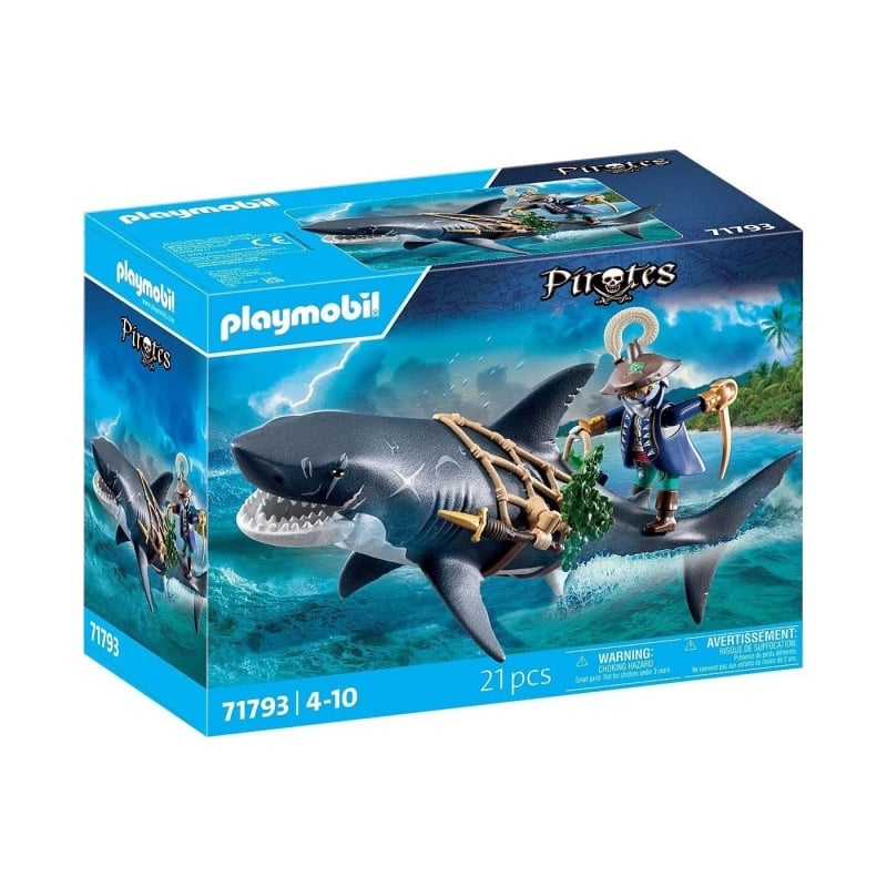 Playmobil Playmobil Pirates Πειρατής Με Γιγαντιαίο Καρχαρία (71793)