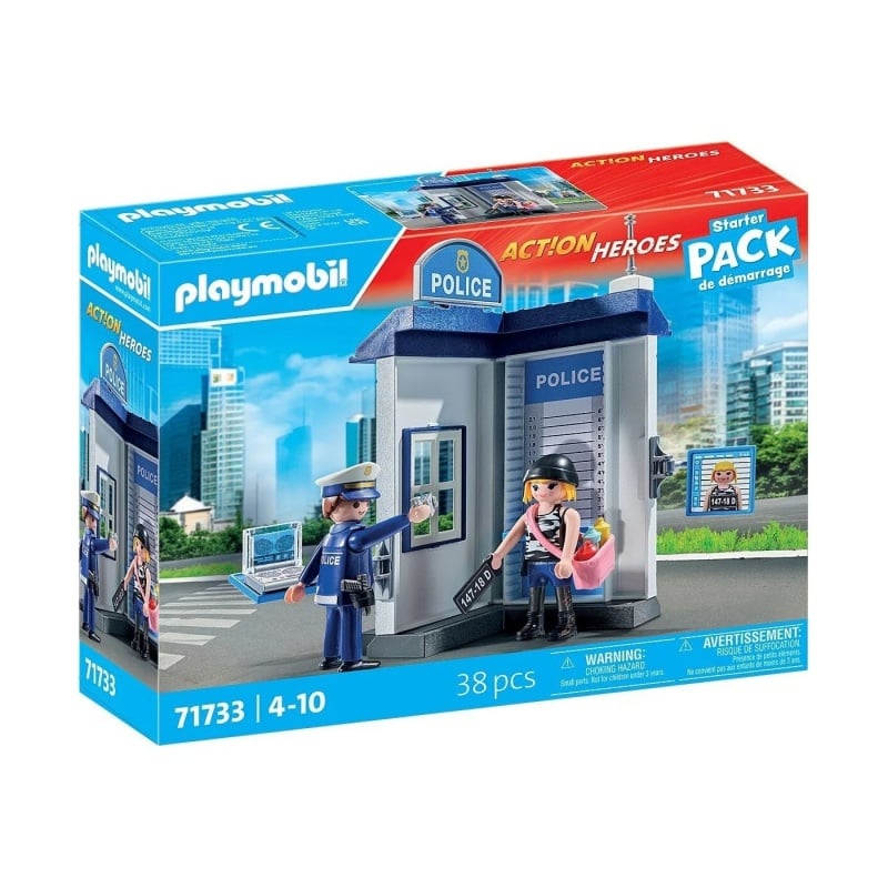 Playmobil Playmobil Action Heroes Starter Pack Δωμάτιο Εξακρίβωσης Στοιχείων Συλληφθέντων (71733)