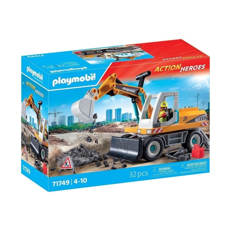 Playmobil Playmobil Action Heroes Μεγάλος Εκσκαφέας Κατασκευών (71749)