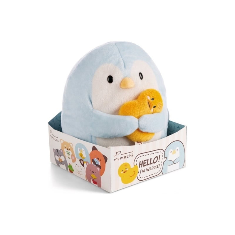 Nici Λούτρινο Mymochi 16Εκ Πιγκουϊνάκι Waddle Με Αξεσουάρ Παπάκι Σε Κουτί Δώρου (NIC61149)