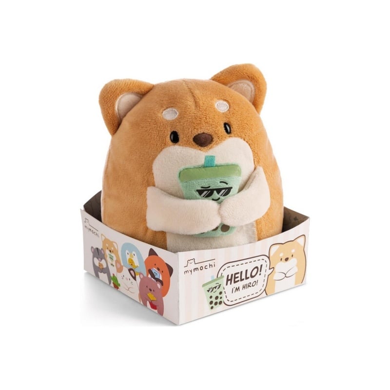 Nici Λούτρινο Mymochi 16Εκ Σκυλάκι Hiro Με Bubble Tea Σε Κουτί Δώρου (NIC61152)