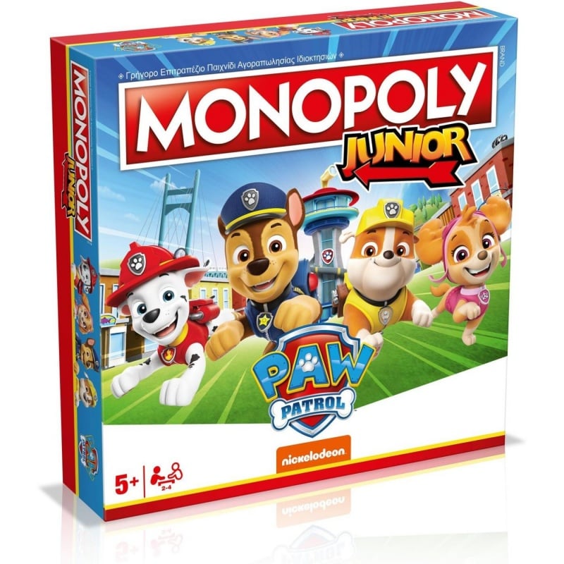 Enarxis Winning Moves: Monopoly Junior Paw Patrol Επιτραπέζιο (Ελληνική Γλώσσα) (WM04163-GRK-6)