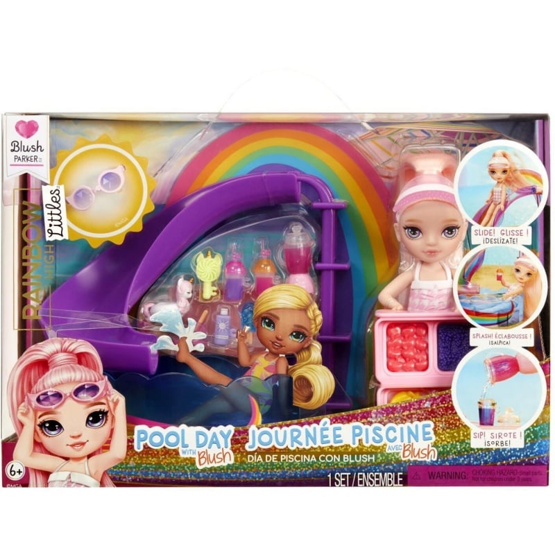 Rainbow High Rainbow High Little Πισίνα Με Κούκλα Blush Σετ Παιχνιδιού (522249-EUC)