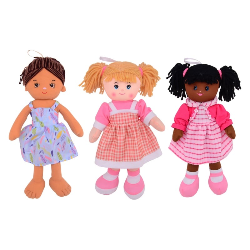 John Toy Baby Rose 40Cm Μαλακό Κουκλο-Κορίτσι Νέο Στυλ 3 Σχέδια - 1 τμχ (27695)