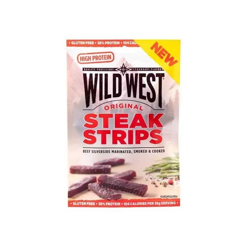 Wild West Wild West Beef Jerky Original Steak Strips 25gr (5060079654738)