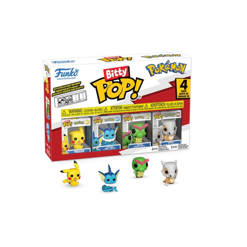 Funko Funko Pop! Bitty 4-Pack: Pokemon - Pikachu Squirtle Charmander Cubone (81132)