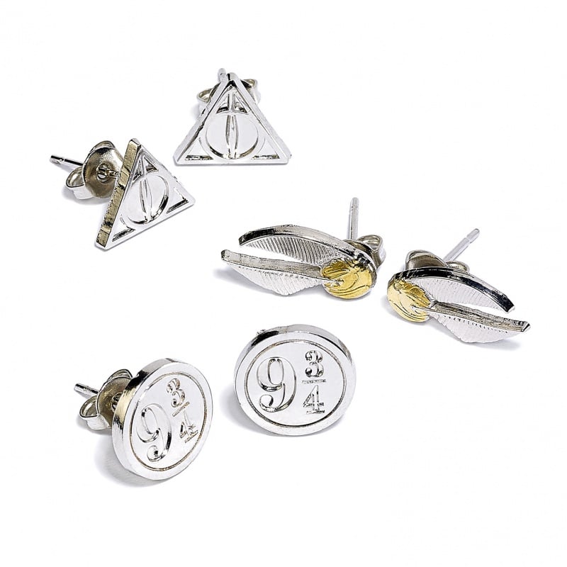 Carat Shop Σετ Σκουλαρίκια Harry Potter - Deathly Hallows/Golden Snitch/Platform Stud (WE0104)