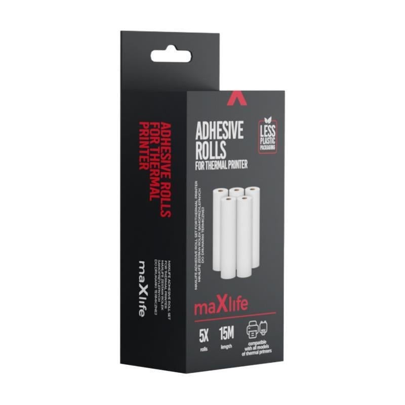 Maxlife Maxlife Σετ Αυτοκόλλητα Ρολά Maxlife για Θερμικό Εκτυπωτή 3m (ROLL103)