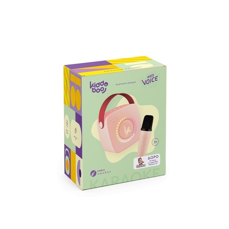 Kiddoboo Kiddoboo Mini Karaoke Speaker & Mic Pink (KBT3NTPNK)